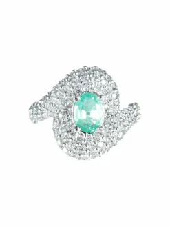 Bague Tourbillon Tourmaline Paraïba Diamants