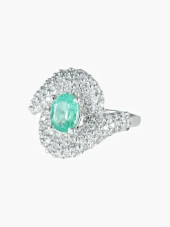 Bague Tourbillon Tourmaline Paraïba Diamants