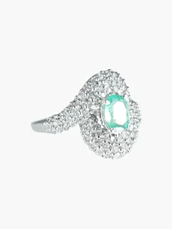 Bague Tourbillon Tourmaline Paraïba Diamants