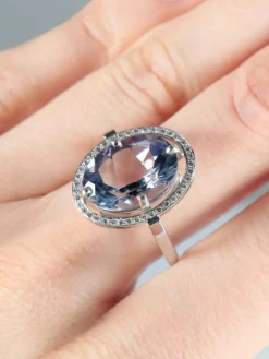 Bague Tourmaline bleue Diamants