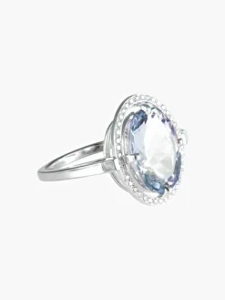 Bague Tourmaline bleue Diamants