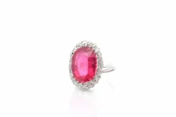 Bague tourmaline de 10,87cts et diamants