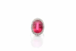 Bague tourmaline de 10,87cts et diamants