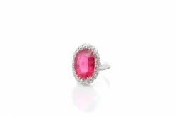 Bague tourmaline de 10,87cts et diamants