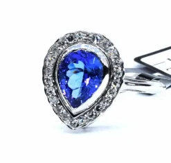Bague tourmaline en forme de larme