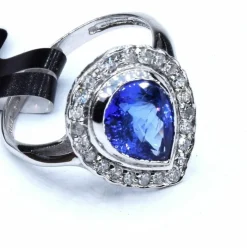 Bague tourmaline en forme de larme