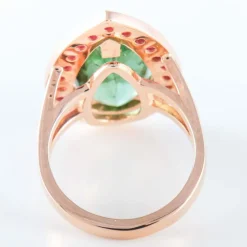 Bague Tourmaline green blue London Spinelles rouges