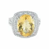 Bague Tourmaline jaune Diamants