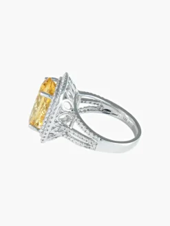 Bague Tourmaline jaune Diamants
