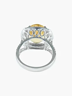 Bague Tourmaline jaune Diamants
