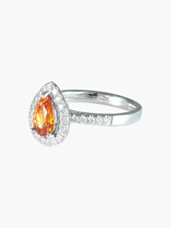 Bague Tourmaline orange Diamants