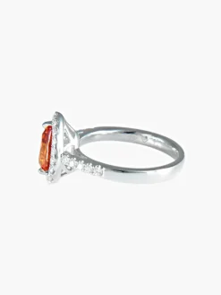 Bague Tourmaline orange Diamants