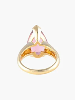 Bague Tourmaline pêche Diamants