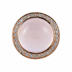 Bague Tourmaline rose cabochon