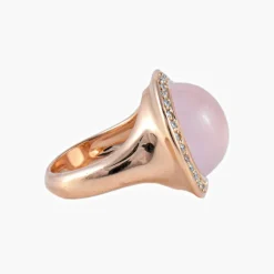 Bague Tourmaline rose cabochon