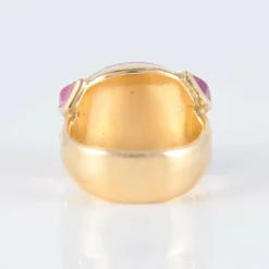 Bague Tourmaline rose cabochon