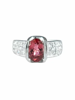 Bague Tourmaline rose Diamants