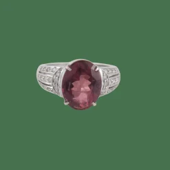 Bague Tourmaline rose Diamants