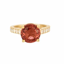 Bague Tourmaline rose Diamants