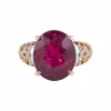 Bague Tourmaline rose Diamants