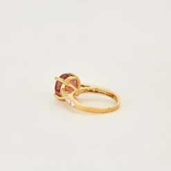 Bague Tourmaline rose Diamants