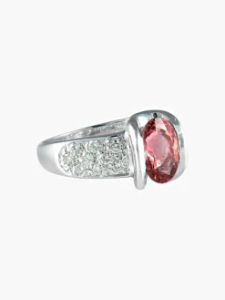 Bague Tourmaline rose Diamants