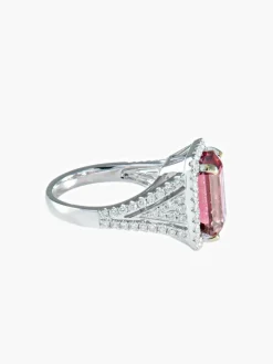 Bague Tourmaline rose Diamants