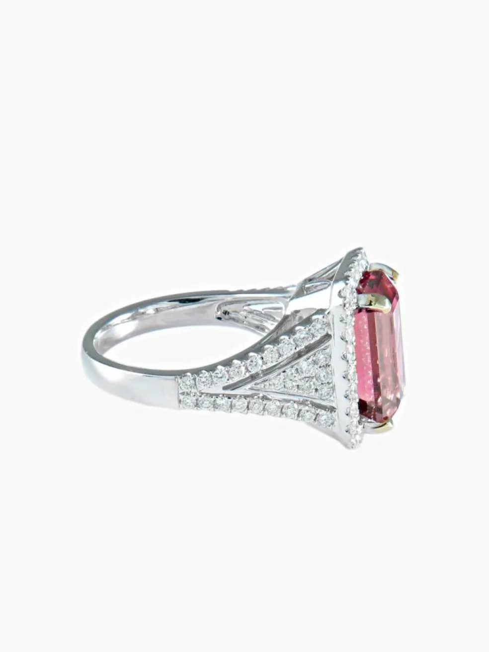 Bague Tourmaline rose Diamants