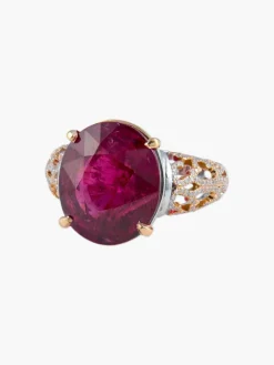 Bague Tourmaline rose Diamants