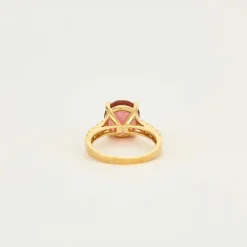 Bague Tourmaline rose Diamants
