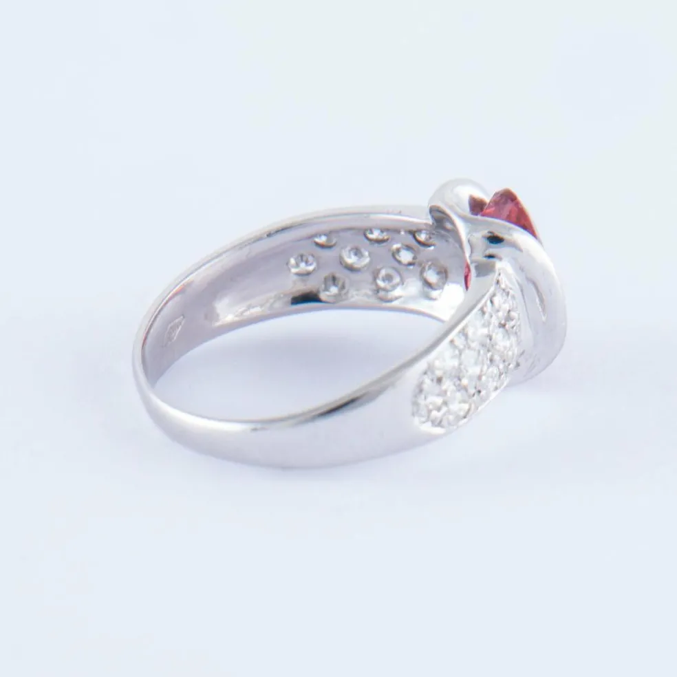 Bague Tourmaline rose Diamants