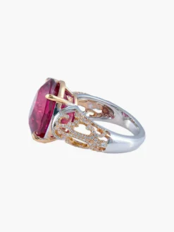 Bague Tourmaline rose Diamants
