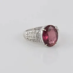 Bague Tourmaline rose Diamants