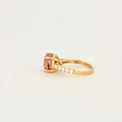 Bague Tourmaline rose Diamants