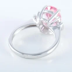 Bague Tourmaline rose Diamants baguette