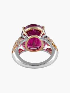 Bague Tourmaline rose Diamants