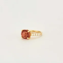 Bague Tourmaline rose Diamants