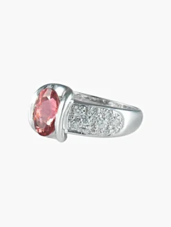 Bague Tourmaline rose Diamants