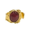 Bague tourmaline rose or jaune