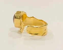 Bague tourmaline rose or jaune