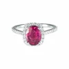 Bague Tourmaline rouge Diamants