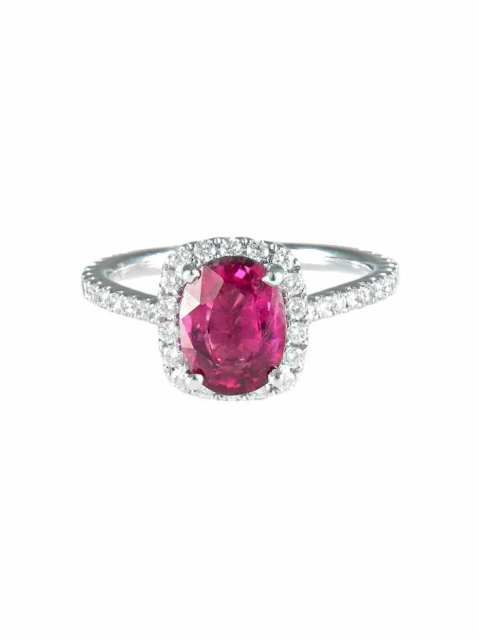 Bague Tourmaline rouge Diamants