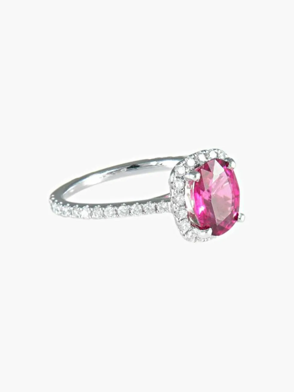 Bague Tourmaline rouge Diamants