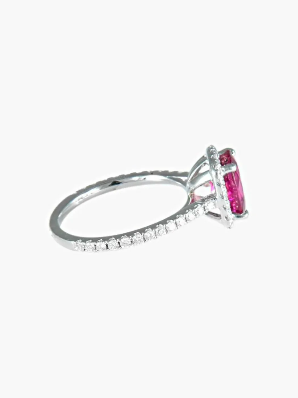 Bague Tourmaline rouge Diamants