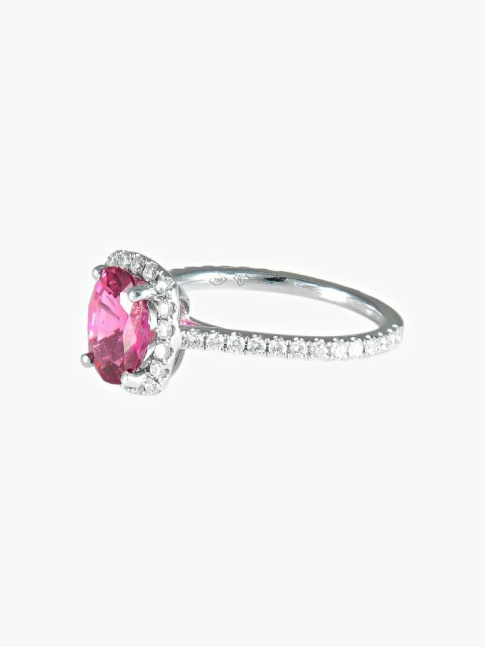 Bague Tourmaline rouge Diamants