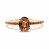 Bague tourmaline rubis or jaune