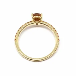 Bague tourmaline rubis or jaune