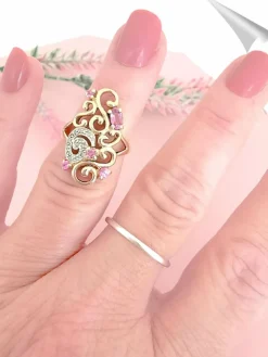 Bague Tourmalines roses Diamants