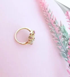 Bague Tourmalines roses Diamants
