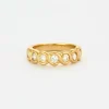 Bague tressée or jaune et diamants